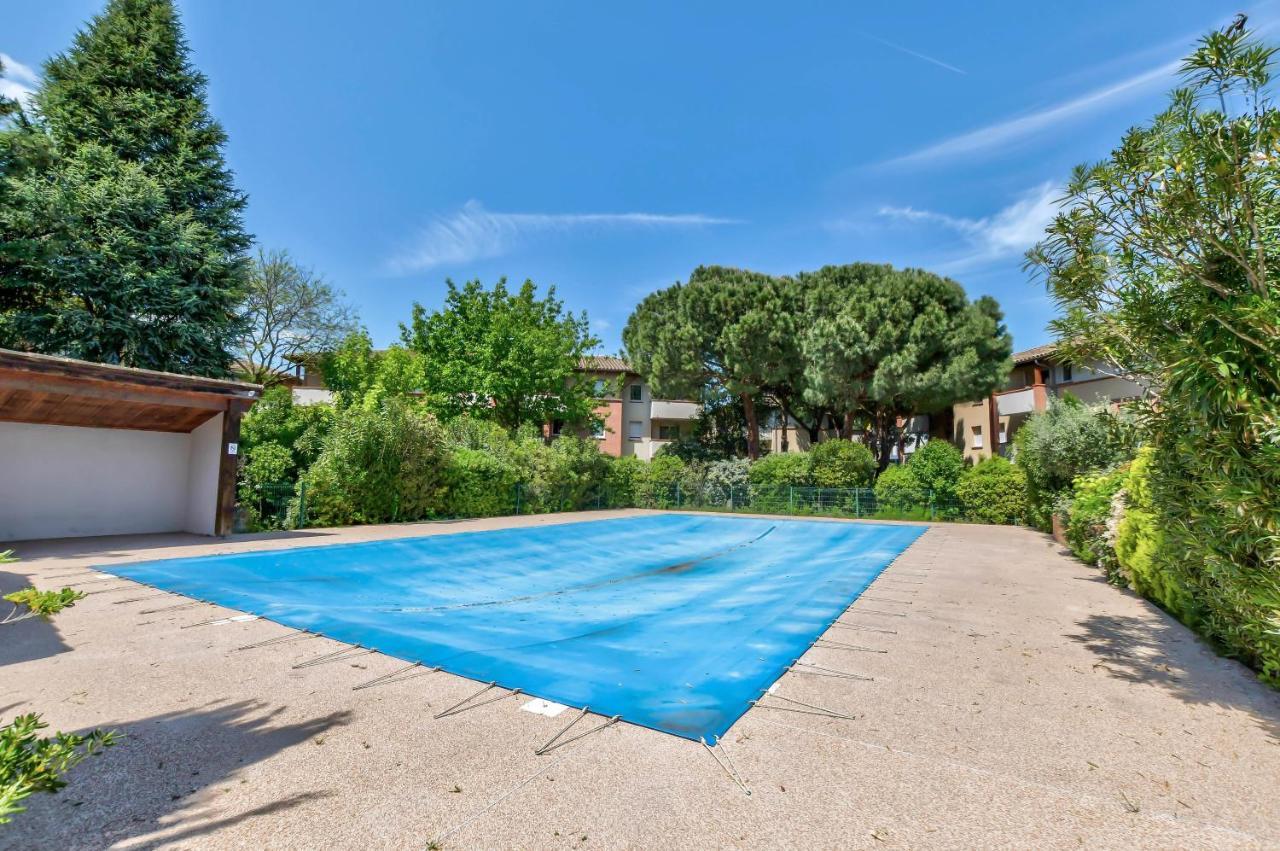 T2 jardinet avec piscine, parking et tennis Toulouse Buitenkant foto